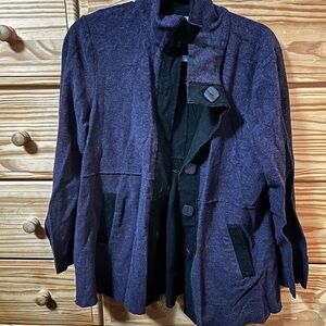 Habitat Purple Cardigan with Black Details